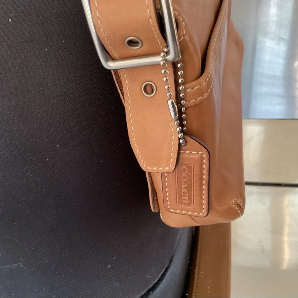 VTG y2k Coach Legacy Crossbody H043-9848 Supple Cow Hide Tan Leather  Clean ! - Picture 3 of 7